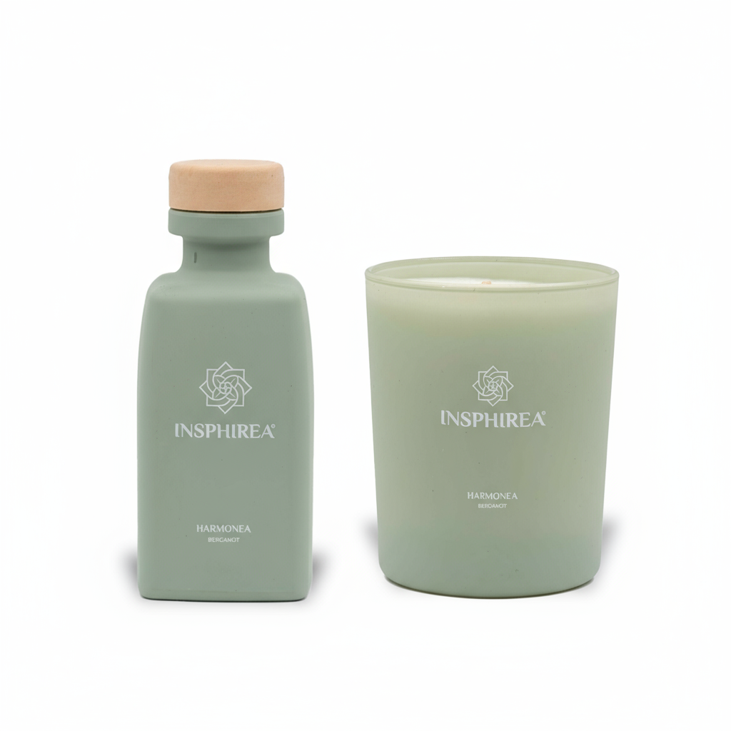 Harmonea Discovery Set – bundel met geurkaars en diffuser, ideaal als cadeau